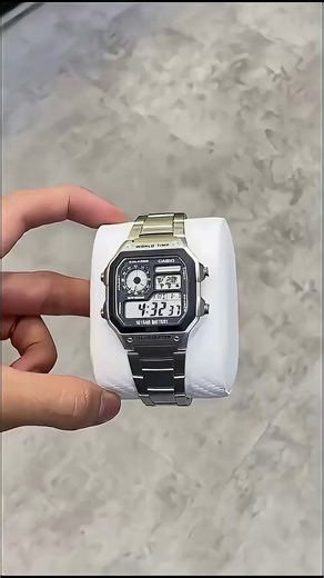 卡西欧（CASIO）【海外专供】小方块手表 ae1200电子表男款学生复古小银块石英表 AE-1200WHD-1AVDF
