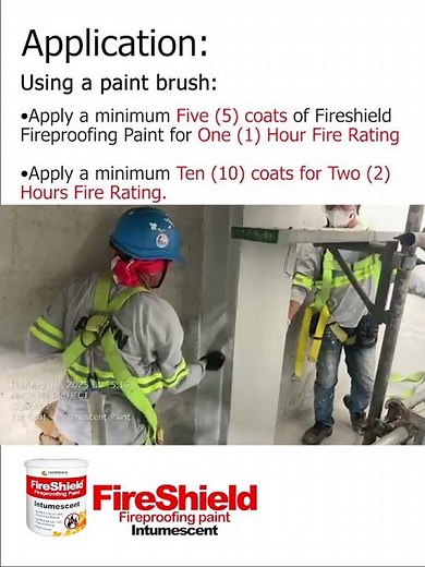 HOW TO APPLY FIRESHIELD FIREPROOFING PAINT INTUMESCENT #campbridgepaints #fireproof #construction