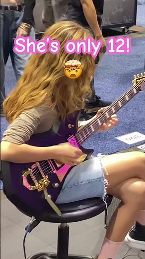 Pre-teen girl shredding guitar #guitarsolo #girlguitarist #guitarist #ericjohnson #cliffsofdover