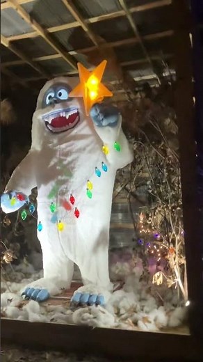 Rudolph the Red-Nosed Reindeer 9.75-ft LED Bumble Animatronic Yard Decoration (vid 2)