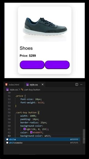 Create a Classic Product Card with HTML and CSS #shorts #shortsfeed #coding