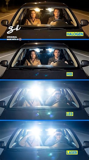 Different Types Of Headlights! 🚘 #cars #lights #led