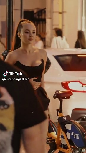 Europe street is full of beautiful ladies.