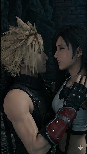 Tifa's reaction when Cloud kisses her | Final Fantasy VII Rebirth #shorts