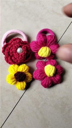 Easy Crochet Puff Flower Tutorial! 🌸✨ #shorts #crochet