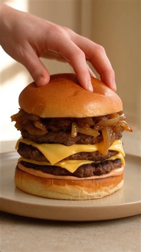 How to make the perfect crispy smash burger #burger #recipe