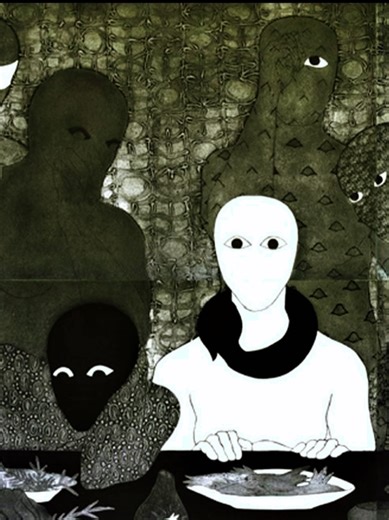 Selamat Hari Perempuan Internasional, 8 Maret 2026. Melalui karya seni, perempuan menghadirkan cara pandang yang memperkaya sejarah dan praktik seni. Salah satunya koleksi Galnas karya Belkis Ayón, La Cena (The Supper), 1991. Karya ini merupakan cetakan kolagraf monumental yang terdiri dari 6 lembar kertas yang disusun berdampingan hingga membentuk komposisi selebar lebih dari 3 meter. Di tengah komposisi tampak figur Putri Sikán—tokoh dalam mitologi masyarakat rahasia Afro-Kuba Abakuá—yang meno