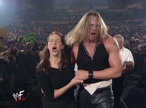 An OG Wrestling IG account on Instagram: "Test vs Shane McMahon in a Greenwich Street Fight at Summerslam 1999. If Test won, Shane would have to stay out of Stephanie and Test’s relationship. August 22, 1999"