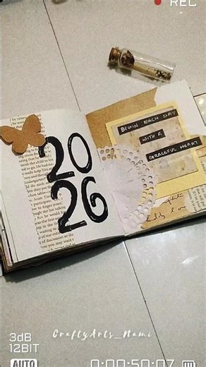 New Year 2026 #journaling#journal#2026#trending#artjournal#vintage#scrapjournal#shorts#handmade