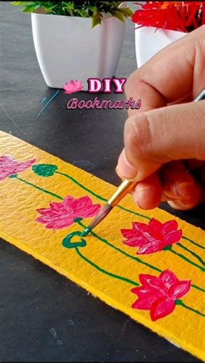 Diy lotus Bookmarks 🪷💚 #art #Short
