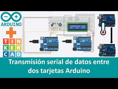 📢 Serial data transmission between two Arduino boards in Tinkercad
