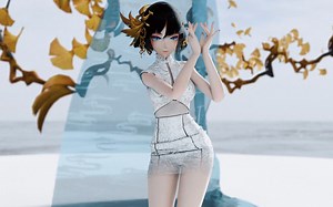 ➼☪广寒宫➼☪「布料解算/旗袍/八百比丘尼/阴阳师MMD」☪➼