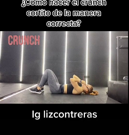 Vídeo completo en mi Instagram 🤓 #tip #workout #fitness #lizcontreras | crunch corto