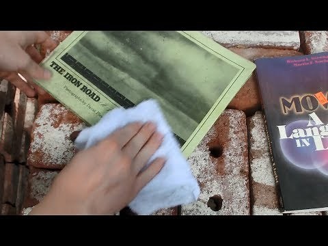 Mold Removal, Book Cleaning attempt 1: Hydrogen Peroxide, Washcloth