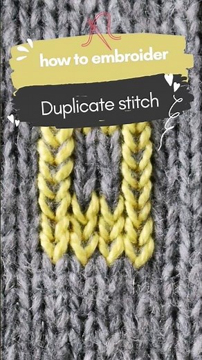 How to embroider Duplicate stitch