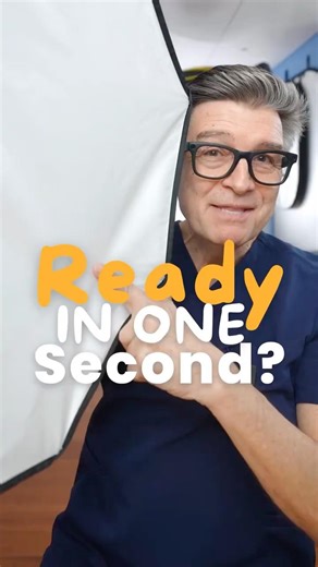 From closed to portrait-ready in one second.