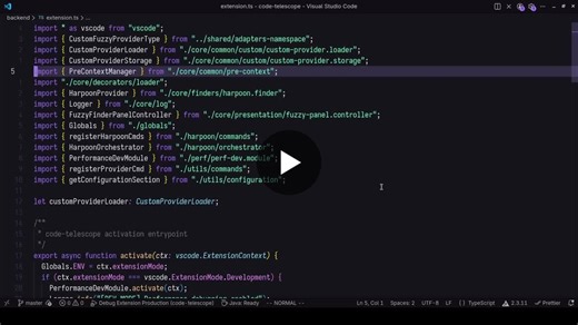 Update no Code Telescope 🔭 Dediquei os últimos dias a uma rodada de melhorias focadas em performance bruta e novos contextos de busca para a extensão de fuzzy finding que venho construindo para o… | Guilherme de Morais China Costa