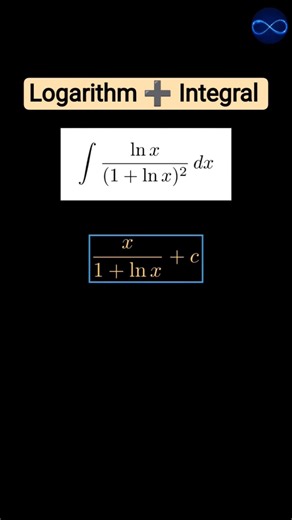 Logarithm With Integral Gives An Exponential Feeling to Solve the Integration 🔥😎 | #calculus #maths