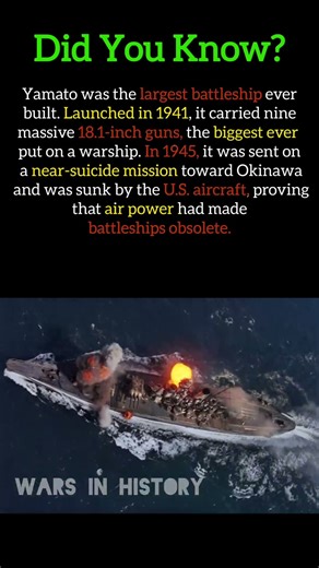 The Yamato — The Largest Battleship Ever Built #ww2