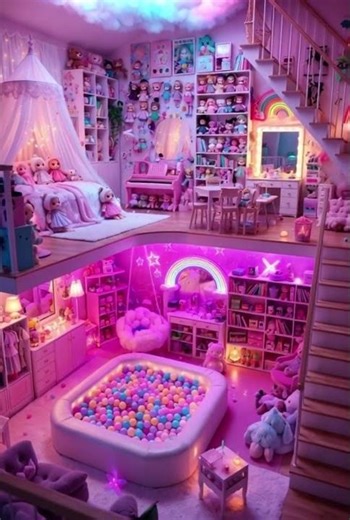 The Ultimate Princess Loft Room 👑💗 | Aesthetic Cozy Pink Space for Sleep & Relax”
