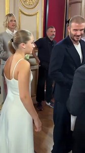 294K views · 654 reactions | #DavidBeckham and Harper Beckham holding hands at Mom's (#VictoriaBeckham's) PFW show 梁 | InStyle | Facebook