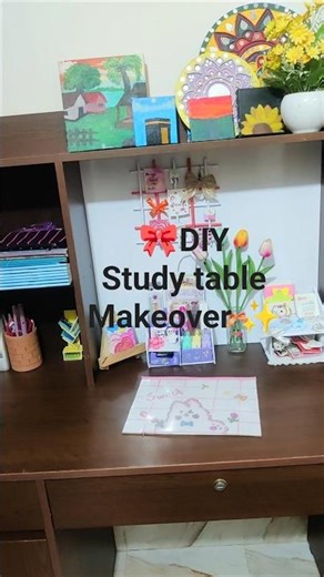 DIY study table makeover ✨#diy #shorts #youtunechannel #foryou