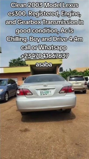 Clean 2003 Model Lexus es300. #foresale #asaba #automobile #lexuses300
