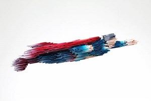 Using bundles of PVC pipes to make motion-blurred sculptures