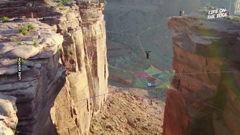 Slackline wedding ceremony