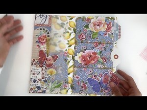 Fun Folio Method with Single Sheet Paper Triple Pocket Journal Insert Tutorial