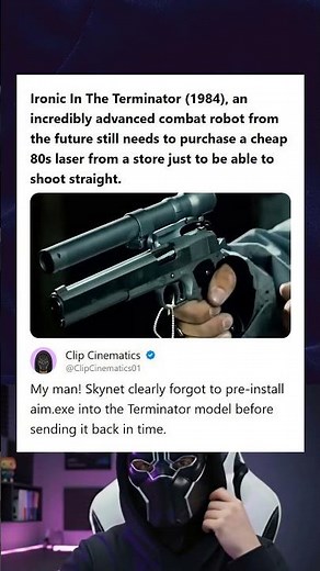 The Terminator 1984 Advanced Robot Buys Cheap 80s Laser to Shoot Straight