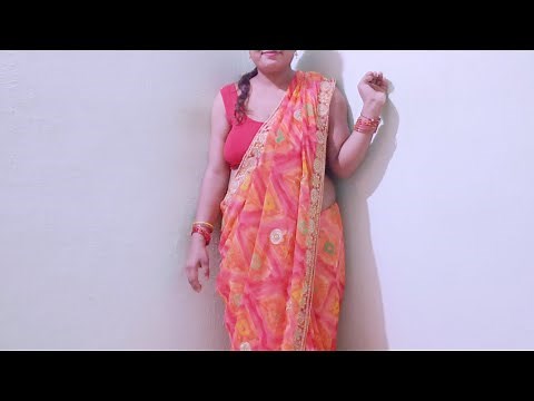 without blouse saree wearing style || without blouse style saree draping tutorial new vlog