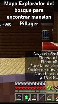 Como conseguir Mapa explorador del bosque y llegar a la mansion Pillager #minecraftmansion