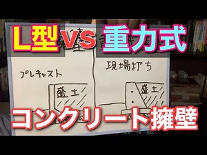 [Civil Engineering Works] Explaining the difference between L-shaped and gravity retaining walls ...