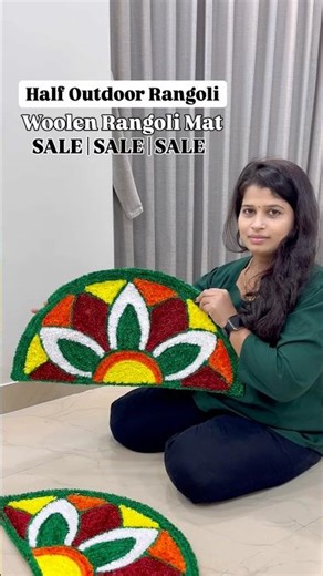 SALE SALE SALE | Half woolen rangoli mat for sale | Woolen rangoli mat making at home #shorts