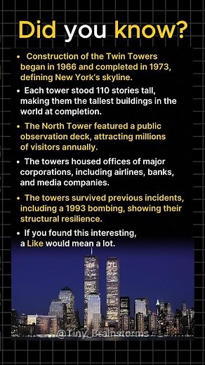 History of the Twin Towers Before 9/11