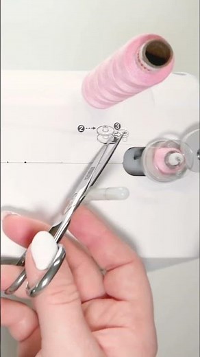 Threading the sewing machine & winding the bobbin 🪡🧵 #sewingmachine #sewing #sewinghack #sewingfo...