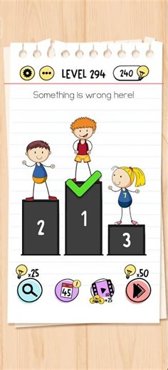 Brain Test Level 294 Solution & Walkthrough | Tricky Puzzles (Android & iOS Shorts)