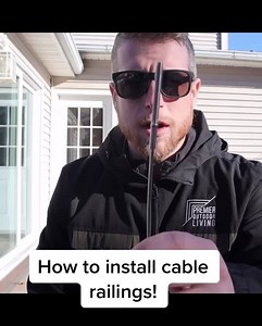 1.2K views · 14 reactions | How we install Deckorators cable railing! I love the modern look of cable rail, what do you think?? | Premier Outdoor Living | Facebook