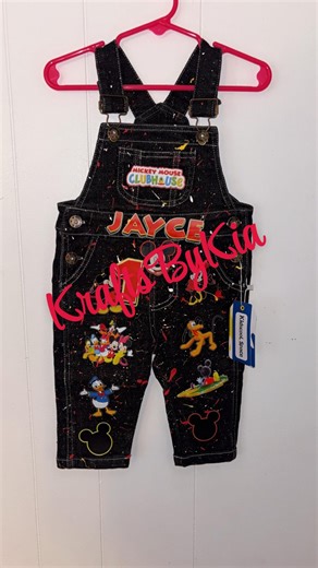 Mickey Mouse Clubhouse Denim Overalls – Personalized Birthday Outfit for Kids - Etsy