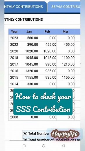 HOW TO CHECK YOUR SSS CONTRIBUTION