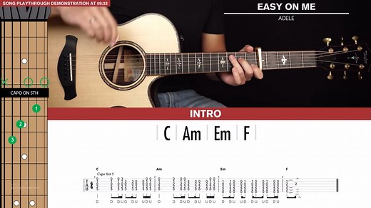 Easy on me 吉他教程