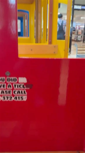 AGAIN getting inside the mall train caboose