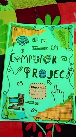 q💻✨ Creative Index & Computer Project Decoration Idea! #DIYProject #computer #creative #Ideas