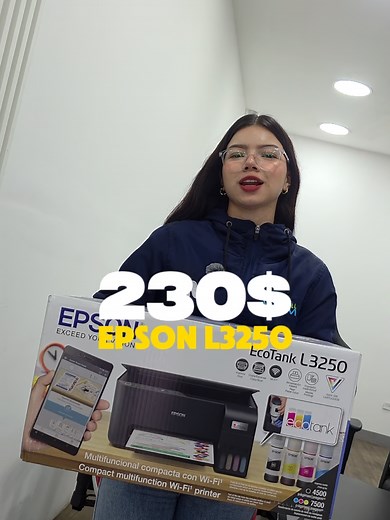 ¡Olvídate de los cartuchos y ahorra al máximo! ✨ Te presentamos la Epson EcoTank L3250, la multifuncional inalámbrica perfecta para el hogar o la oficina. 🖨️💥 🚀 Lo mejor de la L3250: Ahorro insuperable: Imprime hasta 4.500 páginas en negro o 7.500 a color con un solo juego de botellas de repuesto. Conectividad total: Imprime fácil desde tu teléfono o tablet con Wi-Fi, Wi-Fi Direct y la app Epson Smart Panel. Multifuncional 3 en 1: Imprime, copia y escanea con gran calidad y alta velocidad. Te