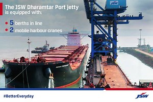JSW Dharamtar Port is a heavy-duty port. Located on the Amba River in Dolvi, Maharashtra, the port currently handles the entire import & part of export requirement of JSW Steel Plant at Dolvi in Maharashtra. #BetterEveryday #JSWGroup https://www.jsw.in/infrastructure/about-dharamtar-port | JSW Group