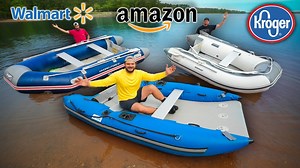 Walmart vs Amazon vs Kroger: $1,000 Inflatable Boat Showdown! 🚤 #InflatableBoat #ChallengeTime #BudgetBattle | AYO Fishing