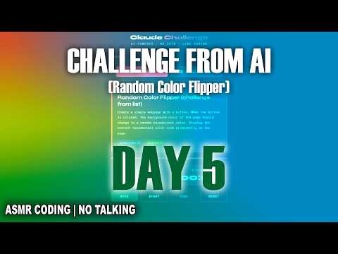 D5 - "Random Color Flipper" Challenge Accepted | Build from Scratch | ASMR Coding