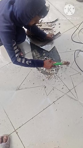 How to Break Tile Using Hammer and Chisel