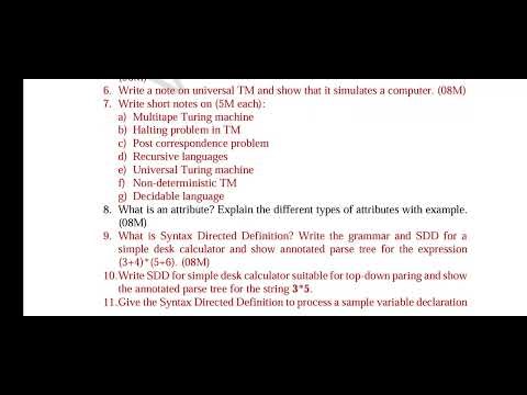 5th sem VTU TOC (BCS503) important theory and problem questions 2025-26